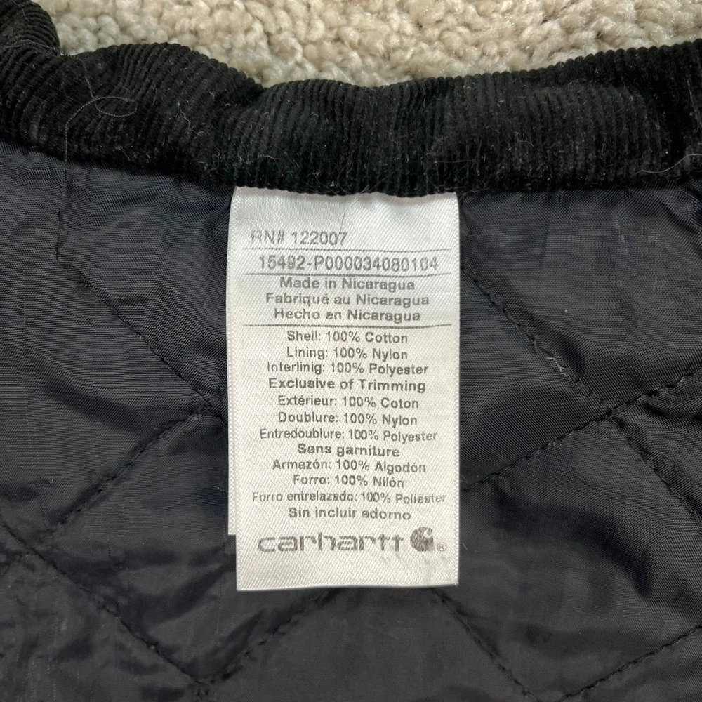 Carhartt Dog Chore Coat Unisex Medium Orange Quilted Insulated Canvas Vest EUC
